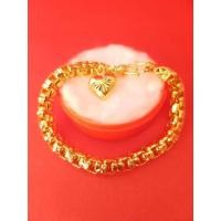 ราคา สร้อยข้อมือทอง ลายเต๋า ห้อยหัวใจ ตัดลายดอกจิก ขนาด 2 บาท ยาว7นิ้ว ผลิตจากช่างฝีมือเยาราช (3978765676)