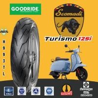 ราคา [ยางใหม่ปี24] Scomadi Turismo125i สโคมาดิ เรเดียลกู๊ดไรด์ขอบ12 ยางรถมอเตอร์ไซค์ Motorcycle tire (29578289736)