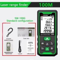 ราคา SNDWAY SW-50G 100G 50M 100MLaser ระยะทางเมตรสีเขียว Beam Light Rangefinder เทปดิจิตอลเลเซอร์วัด Ourdoor เลเซอร์ช่วง Finder (27039279717)