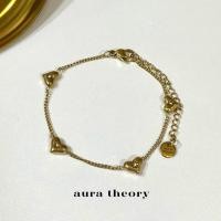 ราคา สร้อยข้อมือสแตนเลส aura theory diamond in heart bracelet (48150693695)
