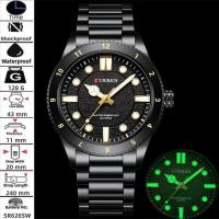 ราคา Curren ยี่ห้อ Mens นาฬิกาควอตซ์สายสแตนเลส Luminous Analog กันน้ํา Simple Casual Time (43469305863)
