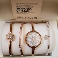ราคา ANNE KLEIN นาฬิกาข้อมือพร้อมสร้อยข้อมือ สี Rose Gold ✅ส่งฟรี (7391531148)