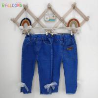 ราคา Ribbon Jeans 2-6 ปี SMLXL / กางเกงยีนส์เด็กผู้หญิง (28115207925)