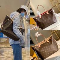 ราคา กระเป๋าถือ Louis Vuitton Neverfull ขนาดกลาง 32 ซม. ลายตารางสีดำและสีขาว (46903060417)
