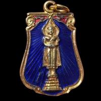 ราคา หลวงพ่อวัดบ้านแหลม กะไหล่ทองลงยา2สี จัดสร้างปี2525 จ.สมุทรสงคราม (42267448023)