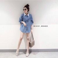 ราคา Misisy เดรสยีนส์ แต่งปกลูกไม้ (2475181069)