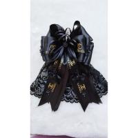 ราคา เน็ตติดผมพยาบาล(ตกแต่งอาจแตกต่างกันในแต่ล่ะรอบนะค่ะแต่รูปทรงเหมือนเดิม)สีดำchanelเน็ตติดผมขนาดใหญ่งานสวยมาก กิ๊บติดผม (22180684523)