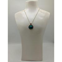 ราคา สร้อยคอสีทองเหลือง พร้อมจี้สีเขียวยาว 22 นิ้วงานป้ายแบนยุโรป (29107588777)