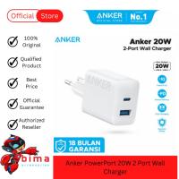 ราคา ANKER PowerPort 20W เครื่องชาร์จติดผนัง 2 พอร์ต (25579385578)