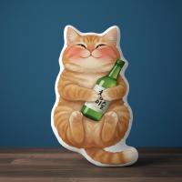 ราคา ตุ๊กตาไดคัท พิมพ์สองด้าน หมอนตุ๊กตา ผ้านุ่ม Plush Pillow Doll แมว Cat ของขวัญ SUJCAT28 แมวส้ม (54651485393)