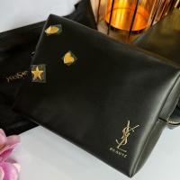 ราคา YSL Beaute Black Makeup Bag Pouch ดำล้วน (16469045777)