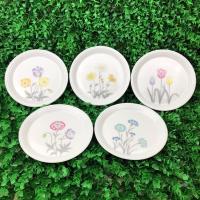ราคา ชุดจานขนมลายดอกไม้นานาชนิด แบรนด์ Adam&Eve ขนาด 6” ราคา 340฿/5ใบ #เซรามิคมือสองญี่ปุ่น (9112521502)