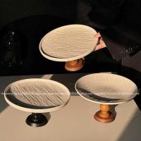 ราคา จานผลไม้ทรงสูงลายหินเรียบง่ายจานกลมไม้เนื้อแข็งในครัวเรือนผลไม้แห้งผลไม้ถาดเค้กจานตกแต่งโต๊ะขนม (27293925831)