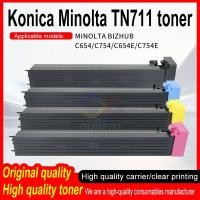 ราคา ผงหมึก Konica Minolta TN711C654e ตลับหมึกสีC754 ผงTN711 CMYK โทนเนอร์เครื่องถ่ายเอกสาร Konica C754e (51154791422)