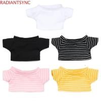 ราคา RADIANTSYNC ตุ๊กตาเสื้อเสื้อยืดน่ารักสีดําสีขาวเด็กลายแขนสั้นตุ๊กตาอุปกรณ์เสริมกางเกงตุ๊กตา (52004440593)