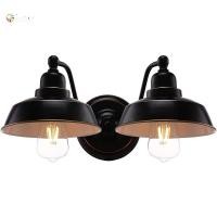 ราคา PFFL สไตล์อุตสาหกรรมบาร์ฝาหม้อโคมไฟติดผนังย้อนยุคโคมไฟติดผนังห้องนอนสร้างสรรค์ห้องน้ำโคมไฟกระจกเหล็กดัด (21387615179)