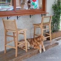 ราคา พนักพิงคาเฟ่หวายสูงอุจจาระเก้าอี้บาร์ไม้เนื้อแข็งย้อนยุคร้านอาหารบาร์เก้าอี้หวายเก้าอี้รับประทานอาหารฝรั่งเศสสีดํา ศตวรรษ0 (55754173442)