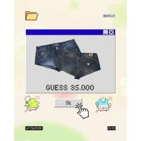 ราคา Guess shortpants drim short y2k goth alt 2000s (53904093930)