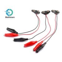 ราคา 9โวลต์แบตเตอรี่หัวเข็มขัดที่มีสีแดงบวกสีดําลบตะกั่วจระเข้คลิปทดสอบตะกั่ว18ซม (22776695908)