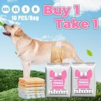 ราคา 【ซื้อ 1 แทค 1 】DONO 10 ชิ้น ผ้าอ้อมสุนัข สําหรับผู้หญิง สัตว์เลี้ยงแมว และลูกสุนัข แผ่นรองผ้าอ้อม ถาด การฝึก ผ้าอ้อม (27188761417)