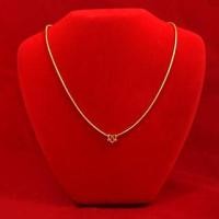 ราคา สร้อยคอทองลายกระดูกงู ความยาว 18 นิ้ว น้ำหนักเทียบเท่า 1 สลึง ฟรีถุงกำมะหยี ทองไมครอน ทองหุ้ม ทองชุบ ทองปลอม (17483790302)