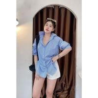 ราคา WARIS เสื้อเชิ้ตแขนยาวลายริ้วทรงสวยมากๆ ดีเทลติดกระดุมหน้าและหลังเรียบหรู ดูแพงมากๆ สวยจิงอะไรจิงตัวนี้ (26286861942)