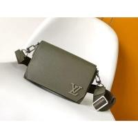 ราคา LOUIS VUITTON MessengerTAKEOFF LV Aerogram กระเป๋าหนังวัวสะพายข้าง กระเป๋าสะพายข้างผู้ชาย M25125 583 (25444040765)