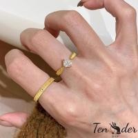 ราคา COD-ส่งเร็วจากไทยแหวนเพชรเทียมลายดาว 2 วง ชุดสำหรับผู้หญิง ชุบทอง สามารถสวมซ้อนกันได้ ดีไซน์สวยงามระยิบระยับ-Ten (51654490085)