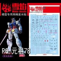 ราคา RG-01 1/144 RX-78-2 GUNDAM FLUORESCENT WATERSLIDE DECAL (42726991421)