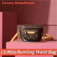 ราคา หลุยส์ วิตตอง Louis Vuitton LV Mini Bumbag Women's Waist Bagกระเป๋าโซ่ (26227593427)