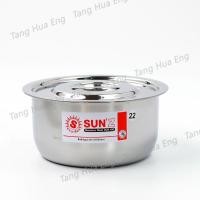 ราคา Sun หม้อแขกสเตนเลส ขนาด 22 ซม. ตราพระอาทิตย์ (2378344768)