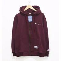 ราคา CHAMPION MAROON ZIPPER HOODIE JACKET ZIPPER SWETER สําหรับผู้ชายและผู้หญิง (28065167128)