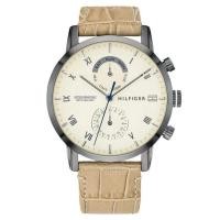 ราคา Tommy Hilfiger Watch 1710399 Leather For Men WITH STAINLESS STEEL DIAL 44MM (28326563195)