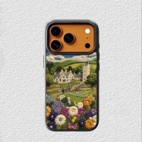ราคา เคส IPhone 17 16 15 14 13 12 11 Mini Plus Pro Max TPU Rubber Custom Softcase Village Embriodery Art (56552010354)
