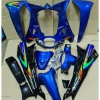 ราคา ชุดสี กาบรถ เฟรมรถ wave125s wave125r สีน้ำเงินดำ ปี2002 กุญแจกลม (18494386275)