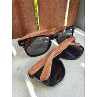 ราคา แว่นตากันแดด ขาสปริงเลนส์กระจก ขาลายไม้ (13675162981)