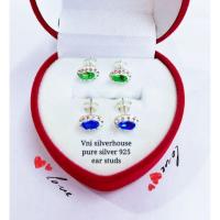 ราคา SWAROVSKI สตั๊ดหู 925 เงินแท้พร้อมสวารอฟสกี้ (ทักเลนสีเงิน subang กับสวารอฟสกี้) (22268855099)