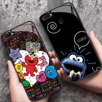 ราคา YS-85 Sesame Street HD Glass Casing สําหรับ OPPO A7 A12 A12S A11K A5S F9 F7 F5 Realme 2 Pro (40177176088)