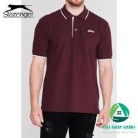 ราคา เสื้อยืดโปโลผู้ชาย Slazenger Tipped ไซส์ยุโรป (สี Burgundy Marl) (47054184687)