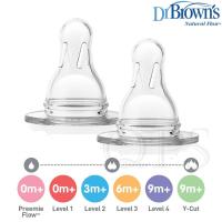 ราคา จุกนม Dr. Brown's Standard Bottle Nipples สำหรับขวดนมมาตรฐาน ขวดผอม (2721988495)