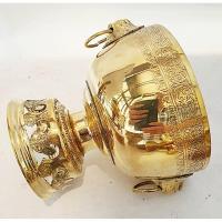 ราคา ขันน้ำมนต์ 6 นิ้ว ขันกูสิงก์ปั๊มลายบัว ขาฉลุ (17492317327)