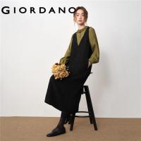 ราคา GIORDANO WOMEN V-neck sleeveless textured knit dress 18465538 (49203332803)