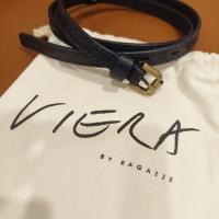 ราคา เข็มขัด หนังแท้ ผู้หญิง สีน้ำเงิน แบรนด์ Viera by Ragazze พร้อมถุง ของมือ2 สภาพดี (29288141251)