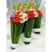 ราคา กรวยดอกไม้ไหว้ครูจากลวดกำมะหยี่ (26636388561)