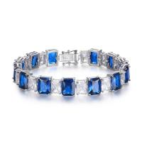 ราคา เครื่องประดับทองเหลือง กําหนดเอง ไพลิน พลอยเทนนิสสร้อยข้อมือ 925 สร้อยข้อมือเงินแท้แฟชั่นแสงหรูหราอเนกประสงค์ชุด (49554442140)