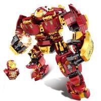 ราคา Avengers Iron Superheroes Man Hulkbuster Steel Mecha Action Figures Building Blocks Classic Movie M (27554278044)