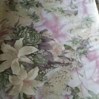 ราคา OHM ผ้าปูที่นอนและผ้านวม ผ้าซาตินแท้ 440 เส้น ขนาด 5 ฟุต 6 ชิ้น (ลายดอกลิลลี่สีเขียว) (1258068908)