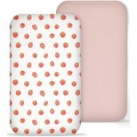 ราคา แผ่นใยบัวข้างเตียงมัสลิน 2 แพ็ค, 33x20 ติดตั้งแผ่นนอนข้างเตียงนุ่มพิเศษและระบายอากาศได้ดี เหมาะสําหรับเด็กผู้หญิงและเด็กชาย เหมาะสําหรับทารกแรกเกิด (สตรอเบอร์รี่และสีชมพูปา (48404844211)