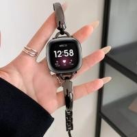 ราคา Elegant T Metal Strap For สาย Fitbit Versa 4 Strap / Fitbit Versa 3 สาย Adjustable Slim Fitbit Sense สาย Fitbit Sense 2 Strap Soft Fitbit Versa lite สายนาฬิกา Fitbit Versa 2 สาย Alloy สาย Fitbit Sense