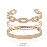 ราคา MA451: Trinity Bracelet ( 1 set มี 3 ชิ้น ตามภาพค่ะ ) กำไล สร้อยข้อมือ สีทอง (6105320087)